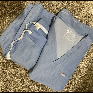 Figs scrub set. Heather indigo size medium